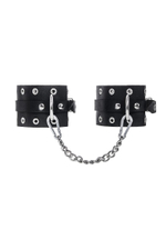 Черные однослойные оковы с люверсами (Цвет: черный)