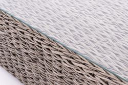 "Капучино сингл" лаунж-зона из искусственного ротанга (гиацинт), цвет серый