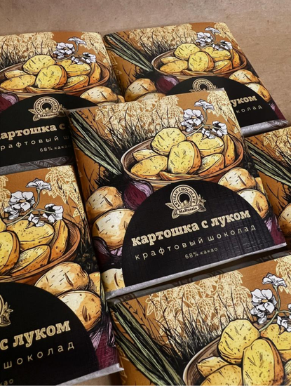 Шоколад крафтовый 65% с Картошкой и луком, 50 г