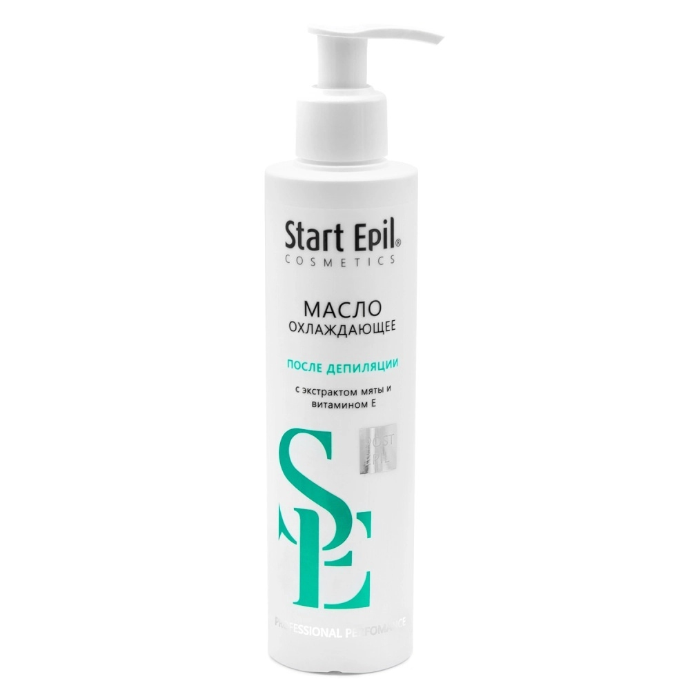"Start Epil" Масло после депиляции охлаждающее с экстрактом мяты и витамином Е, 200 мл.