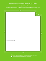 Сатиновый натяжной потолок 4 м2