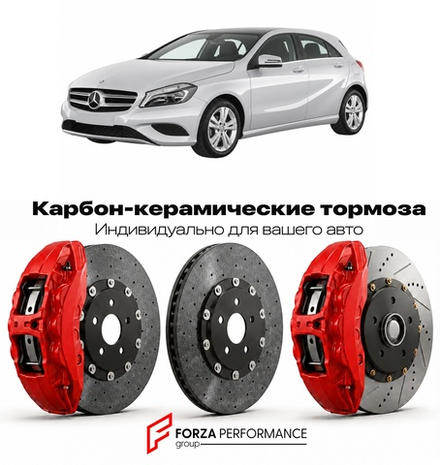 Карбон-керамическая тормозная система для Mercedes-Benz A-Class III W176 Рестайлинг 2015-2018 Мерседес-Бенц