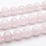 Розовый кварц бусины, диаметр 9,9-10,1- мм, цена за 10 шт (1/4 нити)