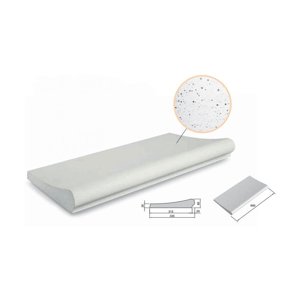 Копинговый камень Carobbio Standard 60x31.5 см песочный, гладкий