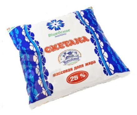 Сметана 25% 500г. Витебское молоко