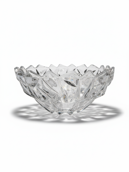 Фруктовница 24х11 см. хрустальное стекло с рельефным узором