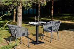 "Каффе" обеденная группа на 2 персоны, цвет "серый гранит"