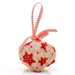 Ел игр Юла мешковина с красным узором 8 см 3 шт, коробка прозрач