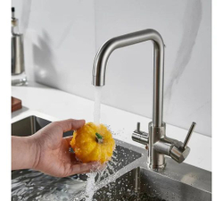 Смеситель для кухни с подключением фильтра питьевой воды, сатин, S228L, SHEVANIK