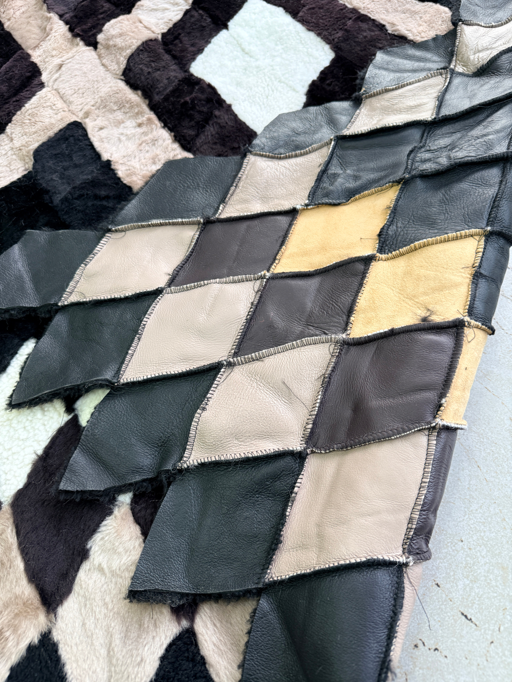 Покрывало меховое ковер из шкуры овчины