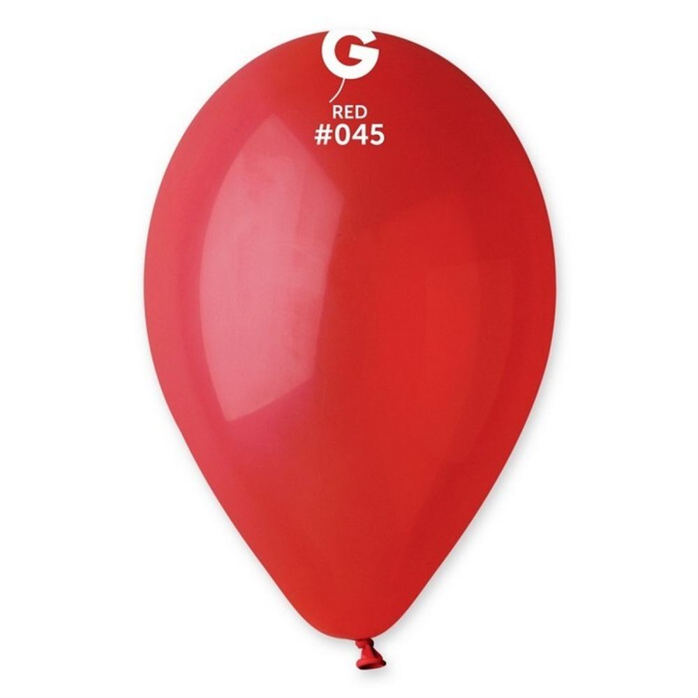 Воздушные шары Gemar, цвет 045 пастель, красный, 100 шт. размер 5&quot;
