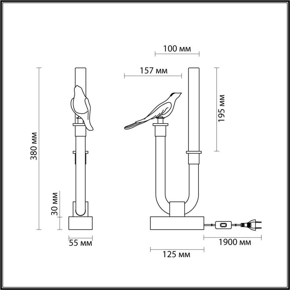 Настольная лампа ODEON LIGHT 5431/2TL LARK