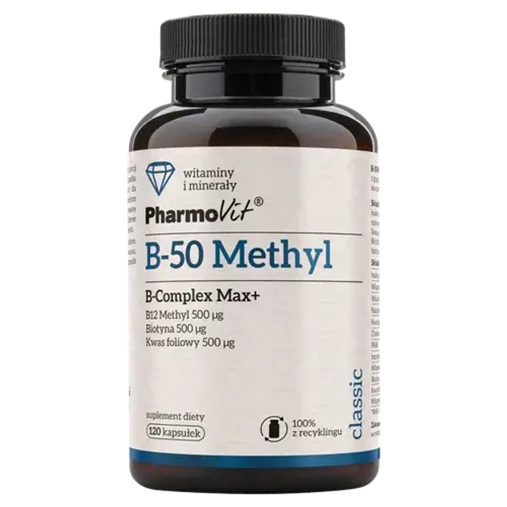Pharmovit B-50 Methyl B-Complex Max+ - 120 капсул