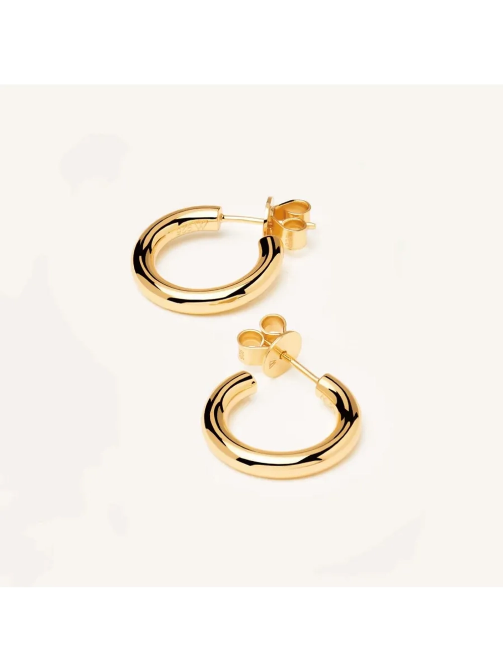 Серьги Medium Cloud серебро 925 пробы покрытое золотом