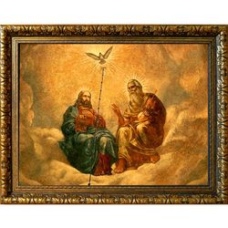 Живоначальная Троица (Новозаветная Троица). Икона на холсте.