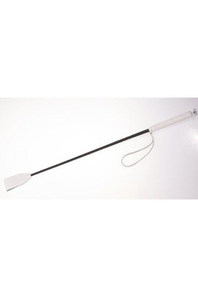 Стек из натуральной кожи Sitabella со шлепком на кончике (белый) (Цвет: белый с черным)