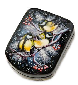 Народные промыслы ШК-45/46 Шкатулка «Синички» исп. Орлова