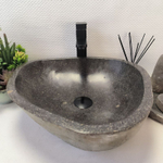 Раковина из речного камня RS-63466 (46*44*15) 0122