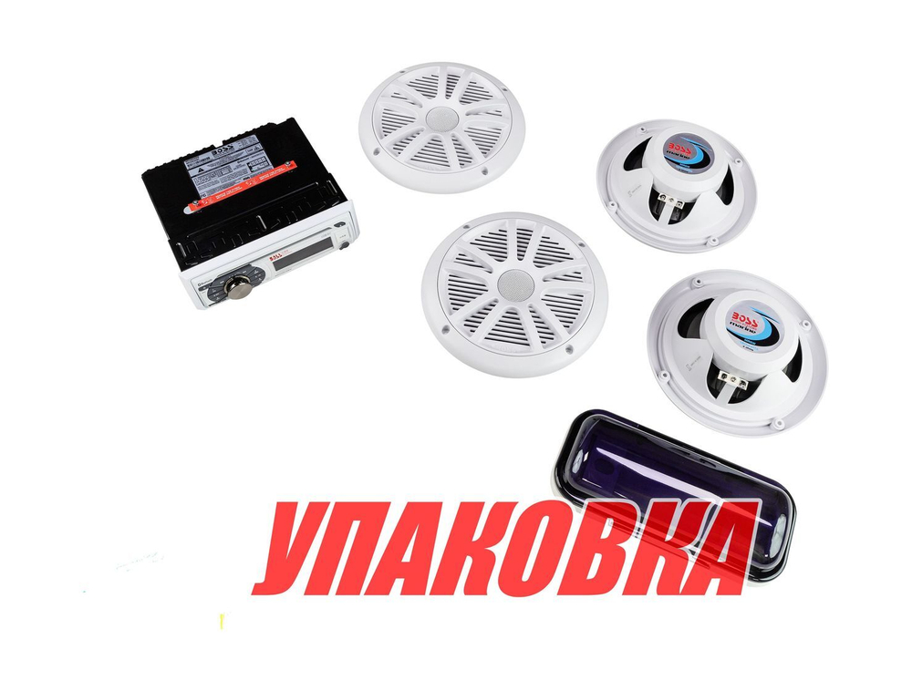 Морская аудиосистема 1DIN BOSS MCK508WB.6 (комплект4+MRC5) (упаковка из 9 шт.)