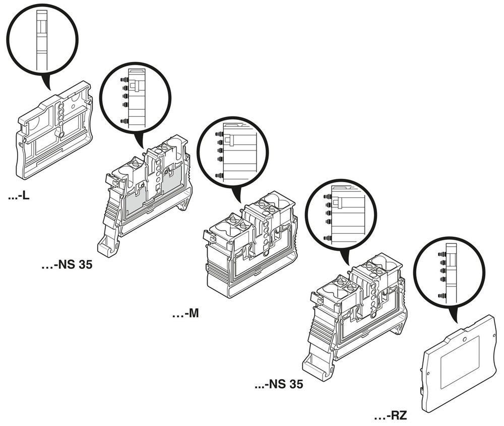 1073554 - MPT 2,5-NS 35 BU - Миниатюрная проходная клемма