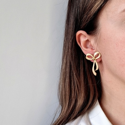 Серьги бантики