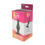 Серый удлиненный анальный стимулятор PLUG WITH SUCTION CUP - 10,3 см. (Цвет: серый)