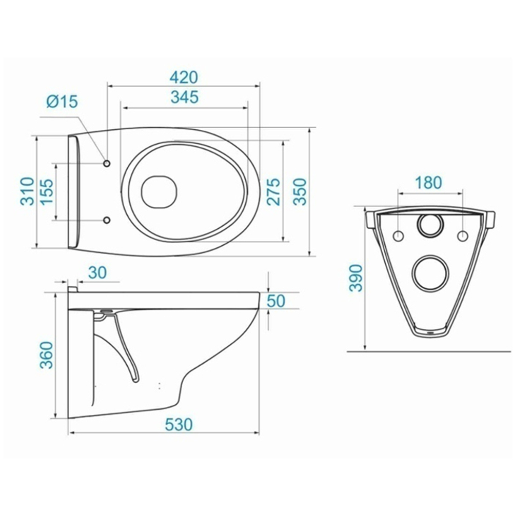 Комплект инсталляции  с подвесным унитазом Santek Бореаль 1.WH30.2.464 с крышкой с микролифтом  ПЭК
