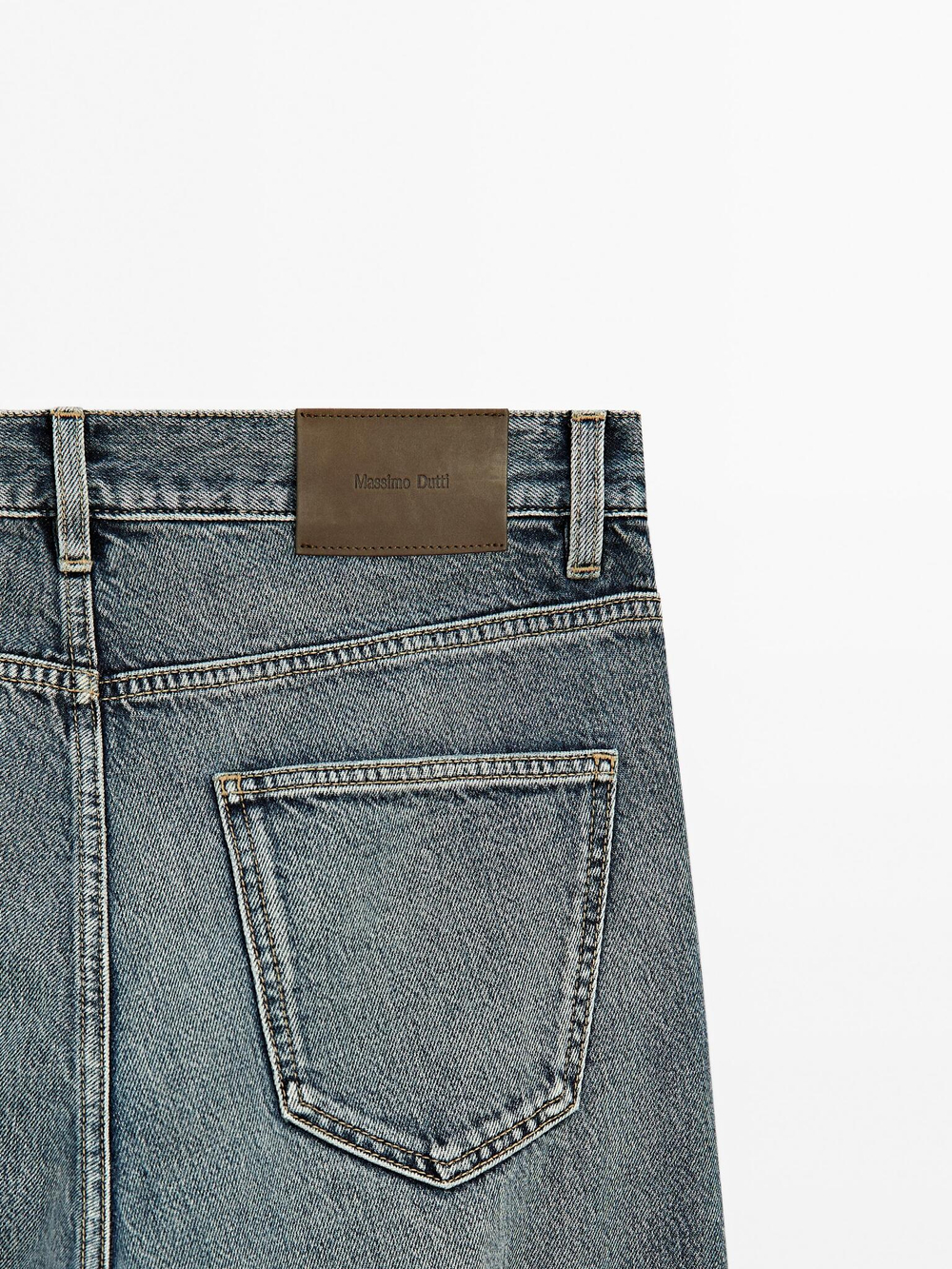 Massimo Dutti Джинсы прямого кроя, средне-синий