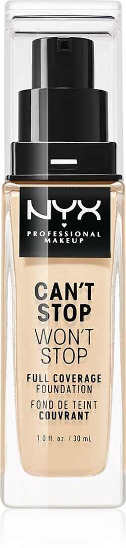 NYX Professional Makeup Can't Stop Won't Stop Full Coverage Foundation - тональный крем с высокой степенью покрытия, 30 ml