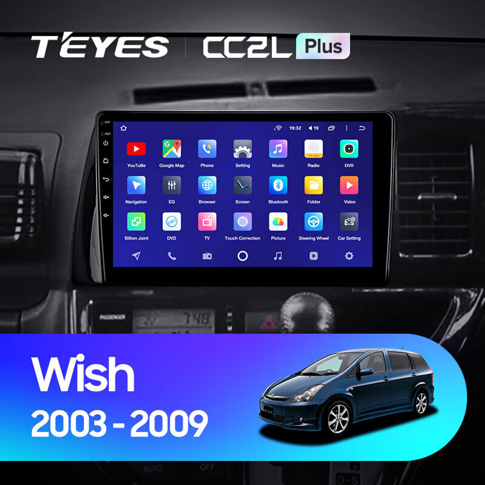 Teyes CC2L Plus 10,2" для Toyota Wish 2003-2009  (прав)