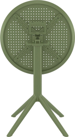 Стол пластиковый складной Siesta Contract Sky Folding Table Ø60, оливковый