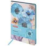 Блокнот А5 (143x210 мм) BRAUBERG VISTA "Delicate flowers" под кожу гибкий 80 л. (2 штуки в упаковке)