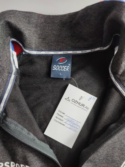 Джемпер Soccer с хлопком на молнии 48 размер