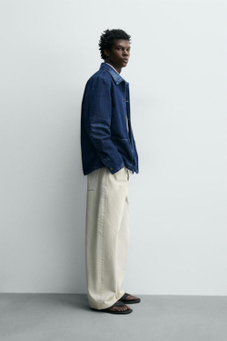 ZARA ДЖИНСЫ BAGGY FIT, НЕБЕСНО-ГОЛУБОЙ