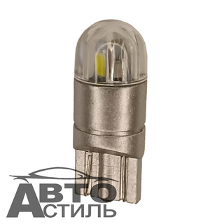 Светодиод 12V T10  2SMD 2030 WHITE CL колба (без цок.) СЕРЫЙ прозрачн КОЛБА X0055