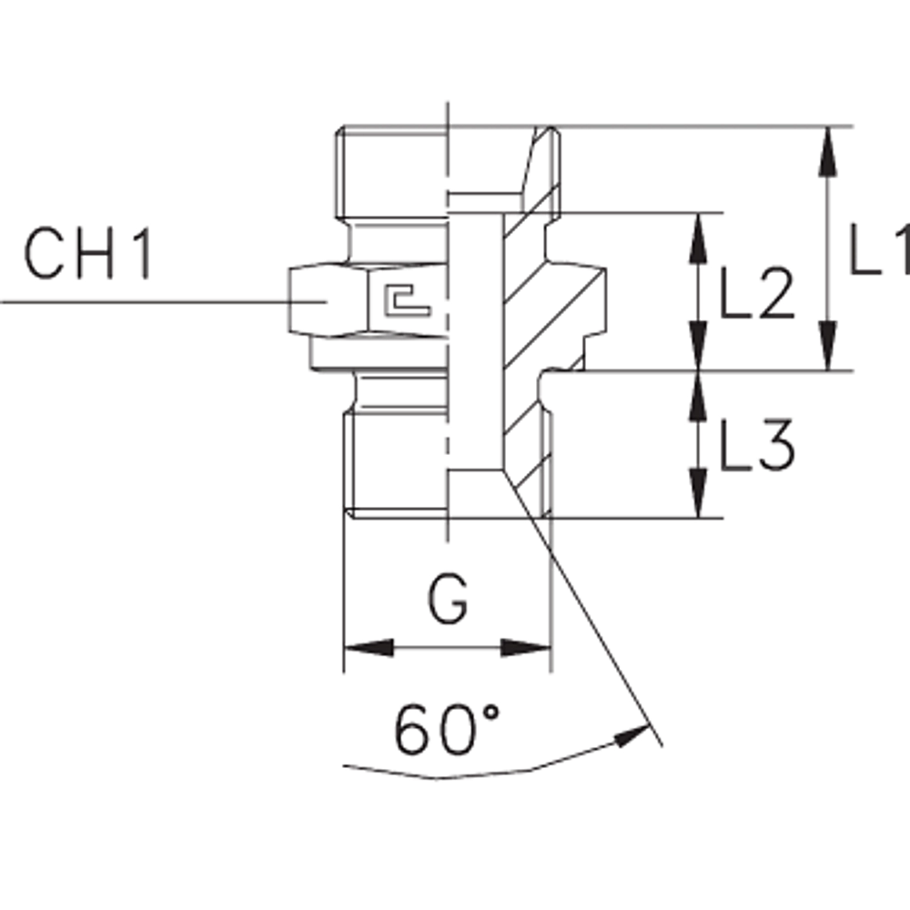 Штуцер FB DS38 BSP 1.1/4" (корпус)