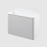 Контейнер для мусора настенный без крышки 11 л. нерж. сталь NOFER 14098.2.W белый