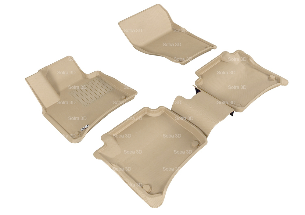 Коврики салона Sotra 3D Lux для Porsche Cayenne 2011- / 2014- черные. Артикул ST 74-00560