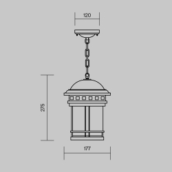 Уличный подвесной светильник Outdoor O031PL-01BR