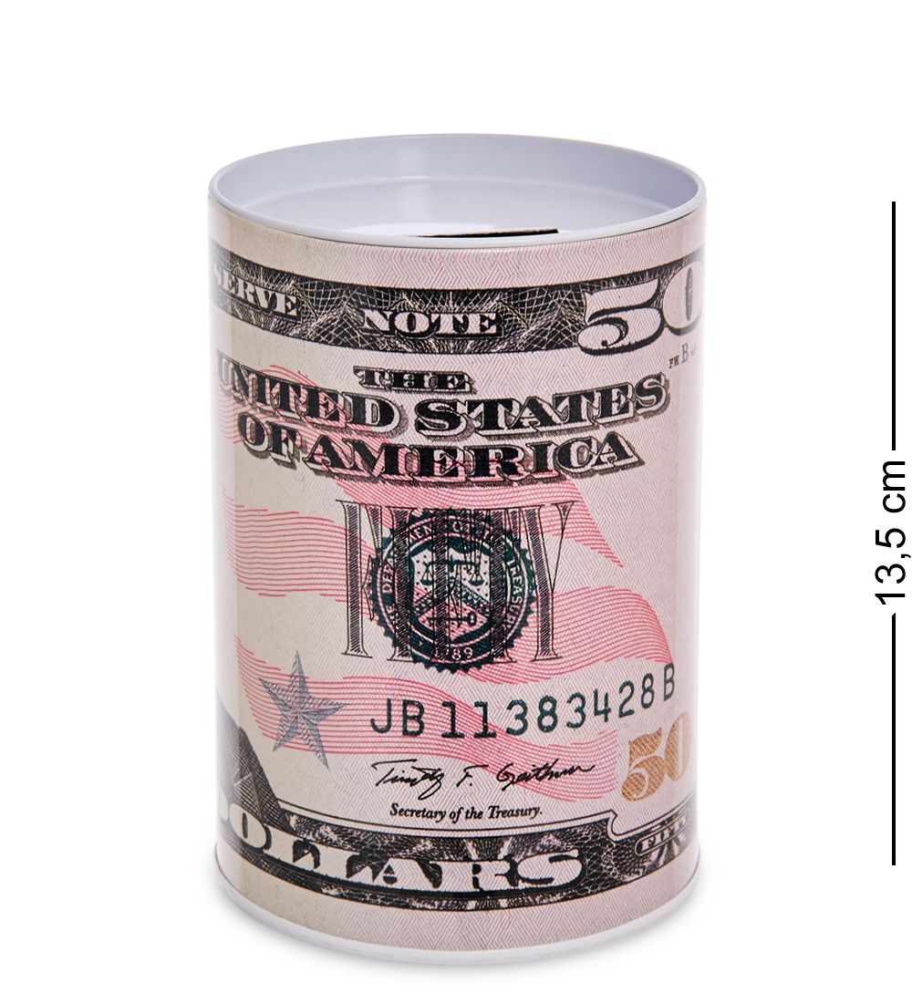 BX-221/2 Металлическая копилка «50 Долларов» 13,5см