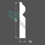 Плинтус напольный белый К-09 97 мм МДФ 97x16x2050