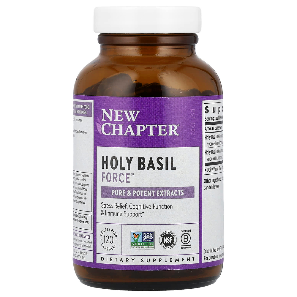 New Chapter, Holy Basil Force, 120 вегетарианских капсул