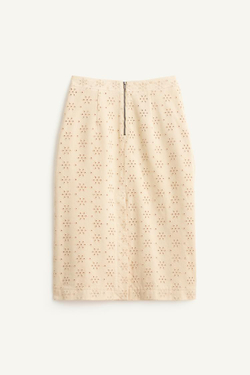 ZARA ЮБКА МИДИ ИЗ 100% ХЛОПКА, ПАСТЕЛЬНО-ЖЕЛТЫЙ