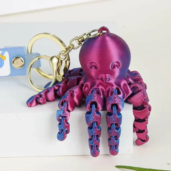 Брелок 3d-печатный Осьминог в ассорт. 6 см