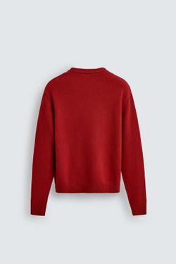 ZARA HARRY LAMBERT X DISNEY ШЕРСТЯНОЙ ДЖЕМПЕР С ПРИНТОМ, КРАСНЫЙ