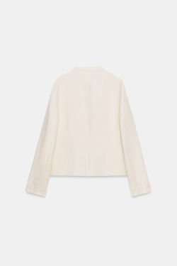 ZARA БЛЕЙЗЕР ИЗ 100% ЛЬНА — ZW COLLECTION, ЭКРЮ