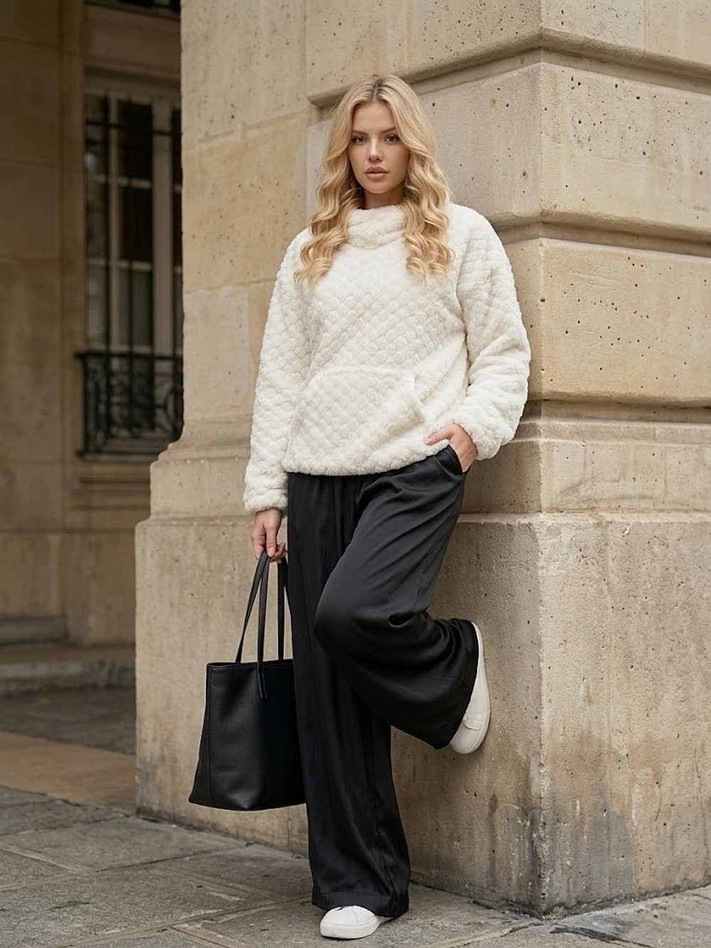 Худи /эко мех / белый