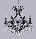 Люстра Crystal Lux MAGNIFICO SP13 BLACK/TRANSPARENT