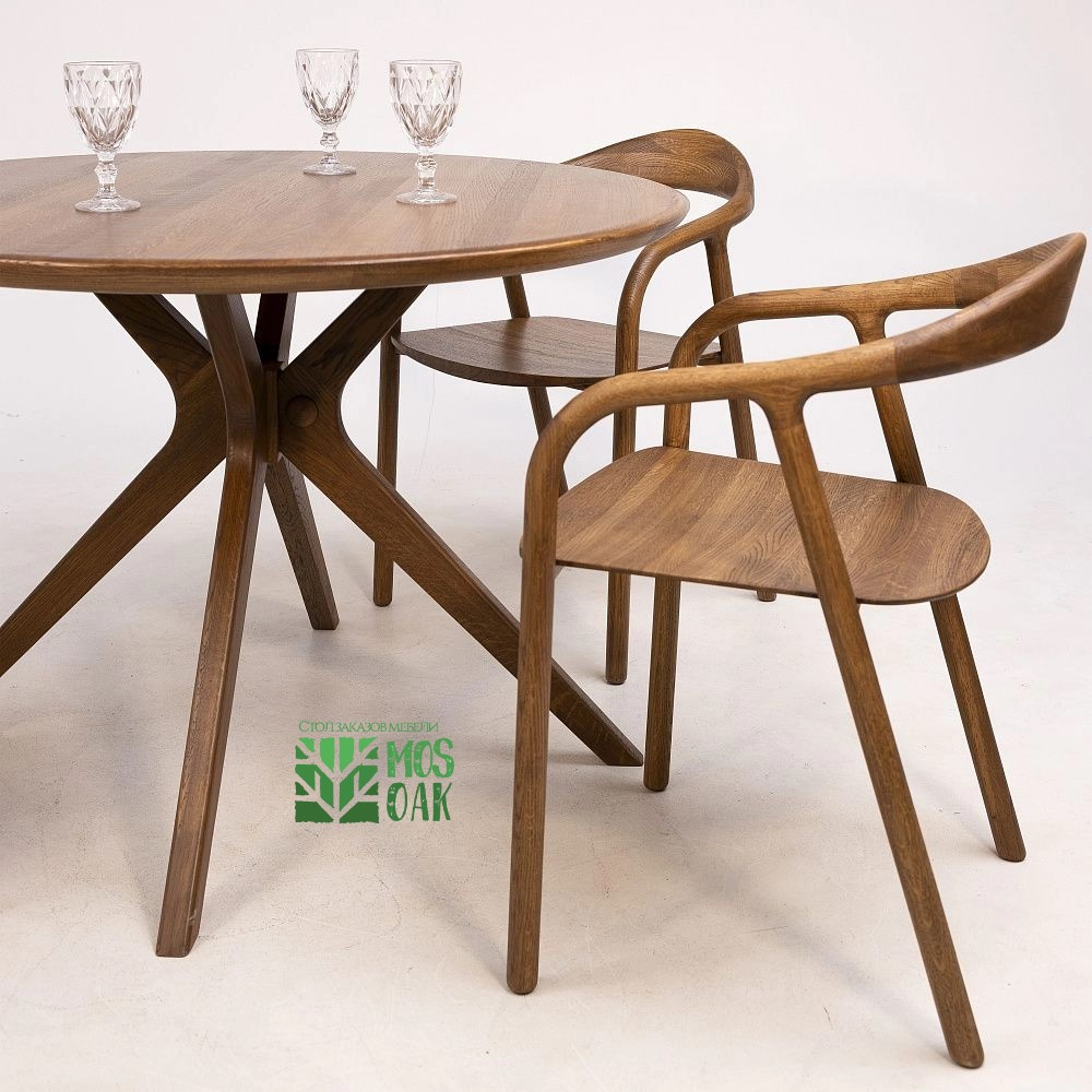 Стол круглый из массива дуба Armonia-3