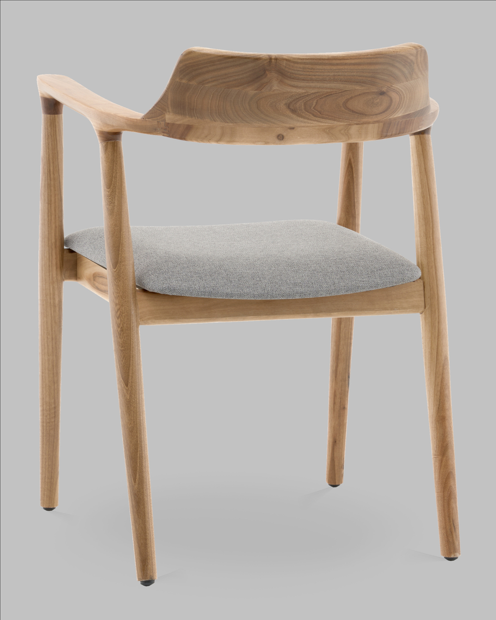 Стул Вудримини каркас дерево цвет натуральный орех рогожка серый